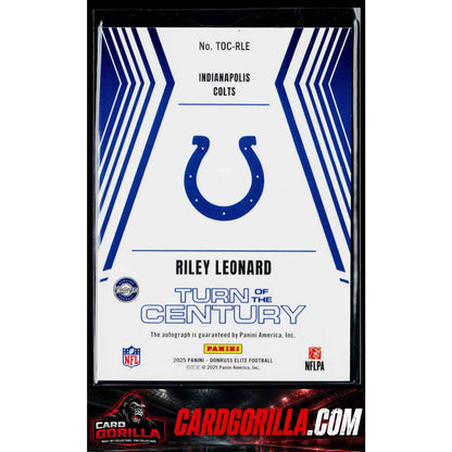 2025 Donruss Elite #TOC-RLE Riley Leonard Turn of the Century Autographs #/499