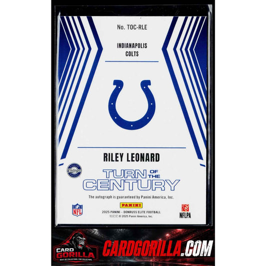 2025 Donruss Elite #TOC-RLE Riley Leonard Turn of the Century Autographs #/499