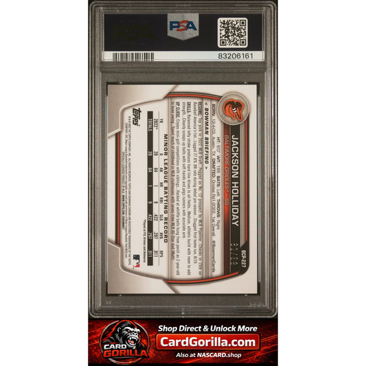 2023 Bowman Chrome Prospects Jackson Holliday Prospects Green Refractor PSA 9