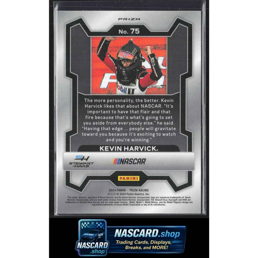 2024 Panini Prizm #75 Kevin Harvick White Sparkle