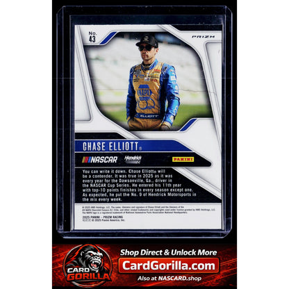 2025 Panini Prizm #43 Chase Elliott White Sparkle