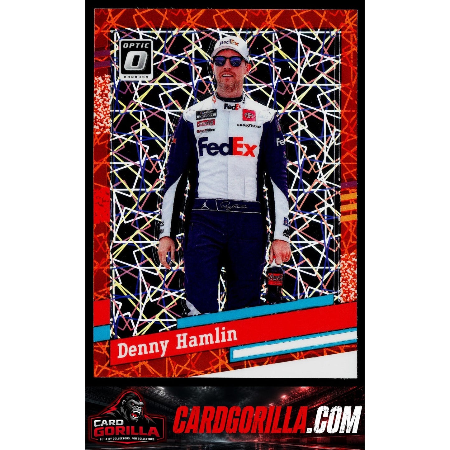 2024 Donruss #136 Denny Hamlin Optic Orange Velocity