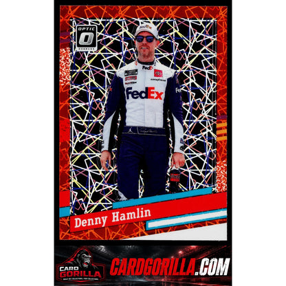 2024 Donruss #136 Denny Hamlin Optic Orange Velocity