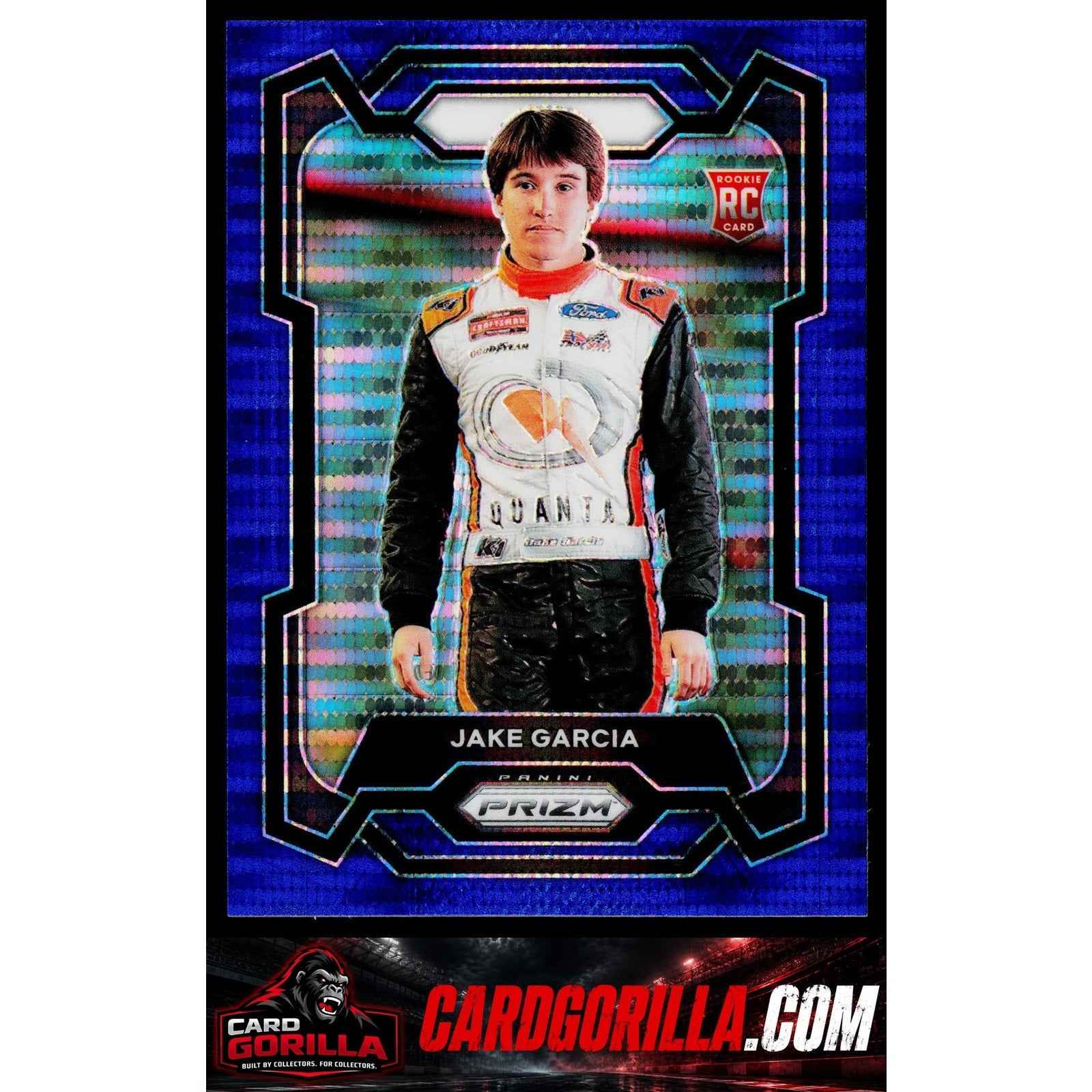 2024 Panini Prizm #49 Jake Garcia Blue Pulsar #/75