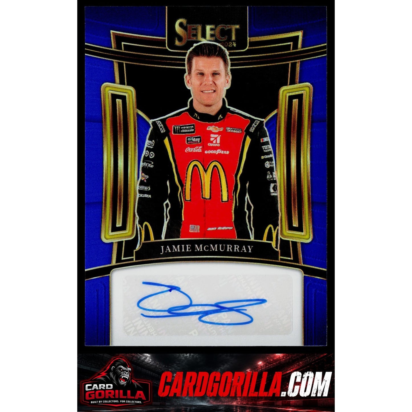 2024 Panini Select #S-JMM Jamie McMurray Signatures Blue Prizms #/49