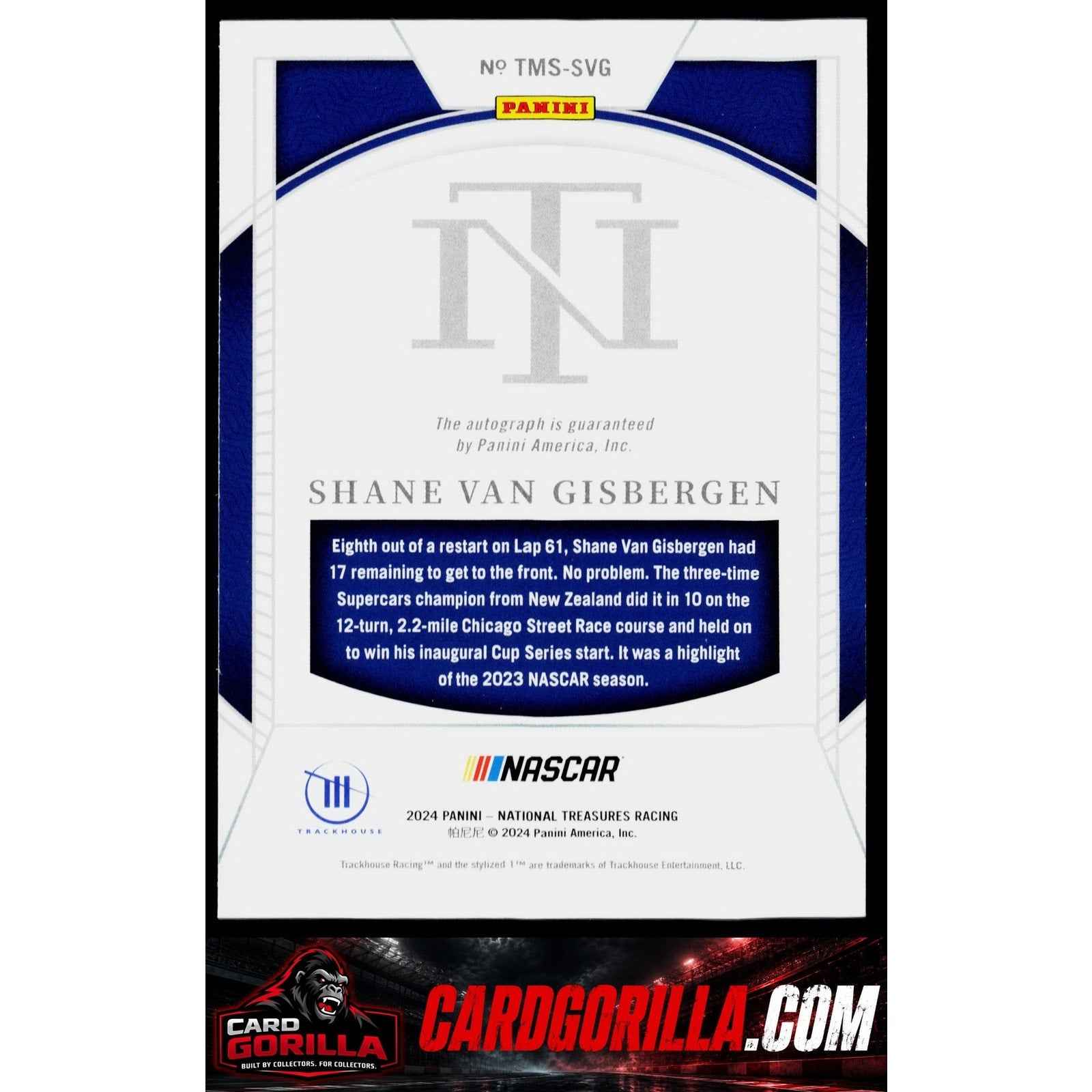 2024 Panini National Treasures Shane Van Gisbergen Treasured Moments #/99