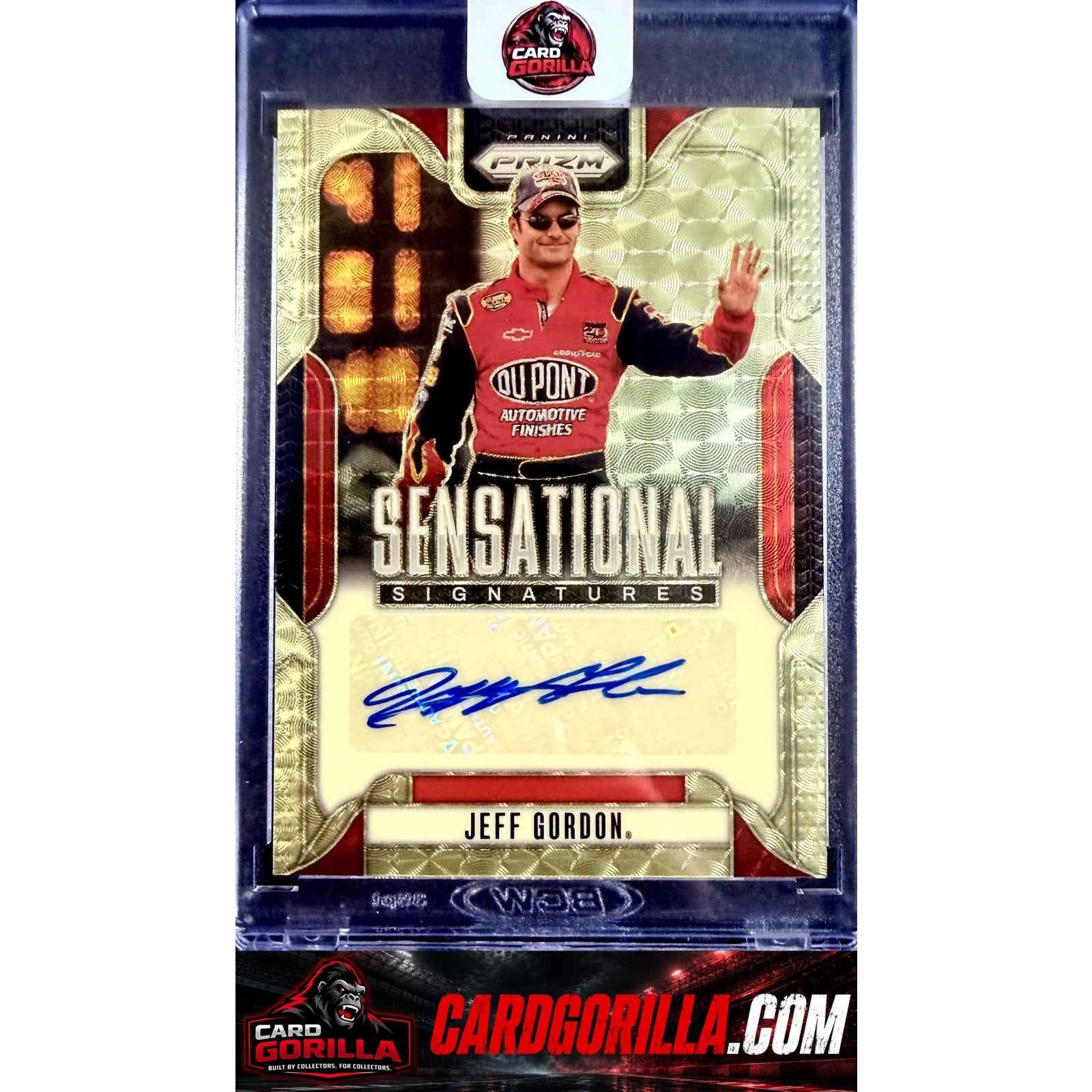 2025 Panini Prizm #SS-JGN Jeff Gordon Sensational Signatures Gold Vinyl #1/1