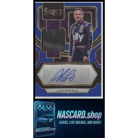 2024 Panini Select #AM-ABM Alex Bowman Autographed Memorabilia Blue Prizms #/35