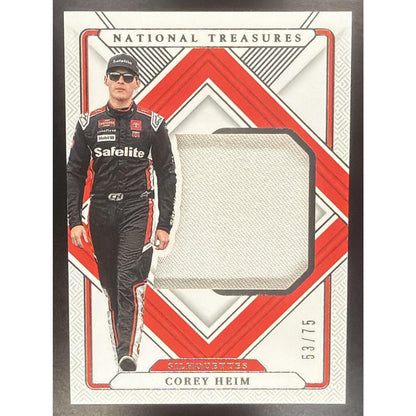 2025 Panini National Treasures Corey Heim #7 Silhouettes 53/75 MEM
