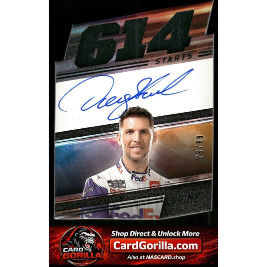 2024 National Treasures Denny Hamlin 2023 Prime Die Cut Prime Number Auto #/99