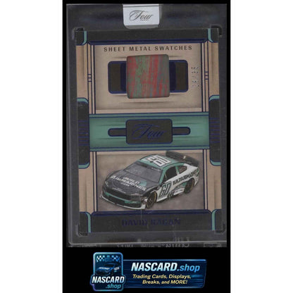2025 Panini Turn Four #SWS-DRG David Ragan Sheet Metal Swatches Blue #/35