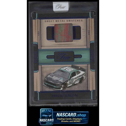 2025 Panini Turn Four #SWS-DRG David Ragan Sheet Metal Swatches Blue #/35