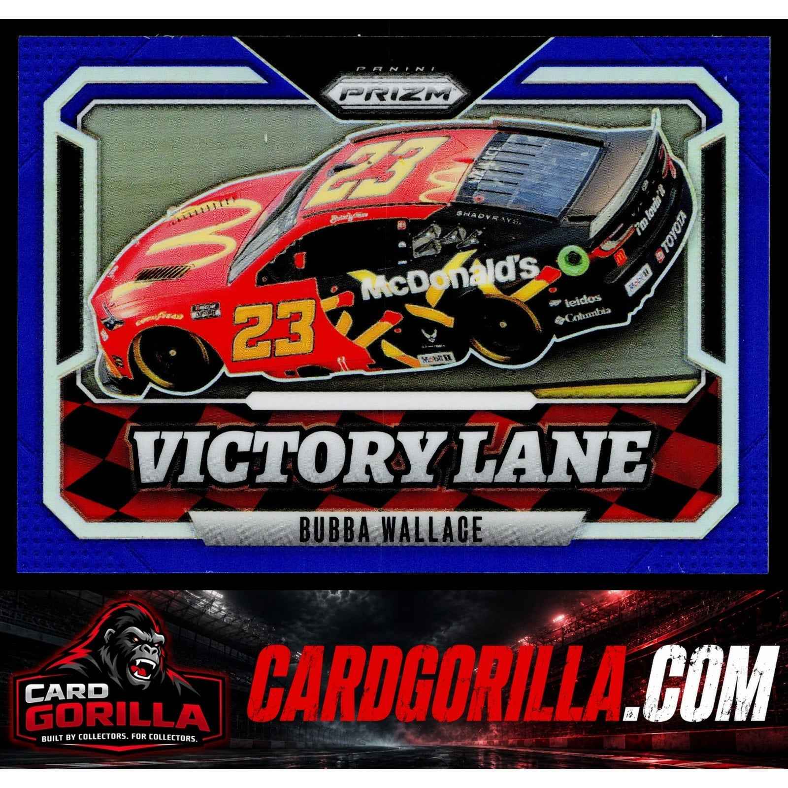 2025 Panini Prizm #2 Bubba Wallace Victory Lane Blue #/49