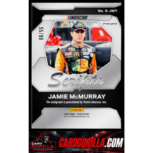 2024 Panini Prizm #S-JMY Jamie McMurray Scripts Red #/99