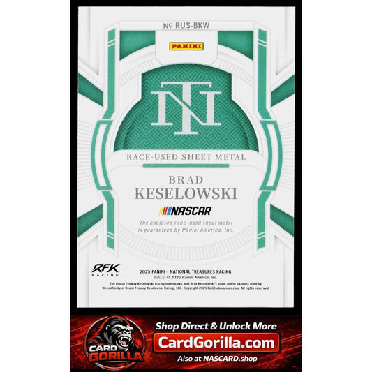 2024 Panini National Treasures Brad Keselowski Race Used Sheet Metal #/99