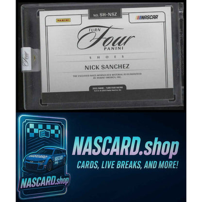 2025 Panini Turn Four #SH-NSZ Nick Sanchez Shoes Red #/10