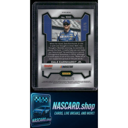 2024 Panini Prizm #100 Dale Earnhardt Jr Checkered Flag #/75