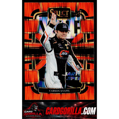 2024 Panini Select #100 Carson Kvapil Orange Flash Prizms RC