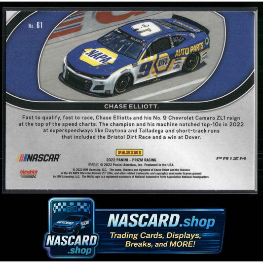 2022 Panini Prizm #61 Chase Elliott Blue Prizm