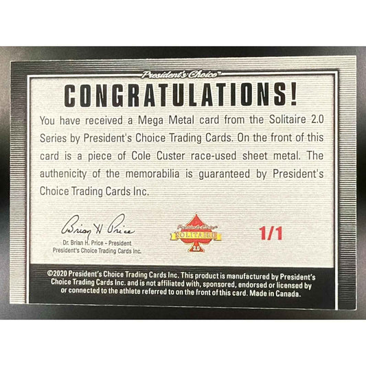2020 President's Choice Mega Metal Cole Custer 1/1