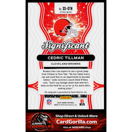 2024 Panini Prizm #SS-CTN Cedric Tillman Significant Signatures