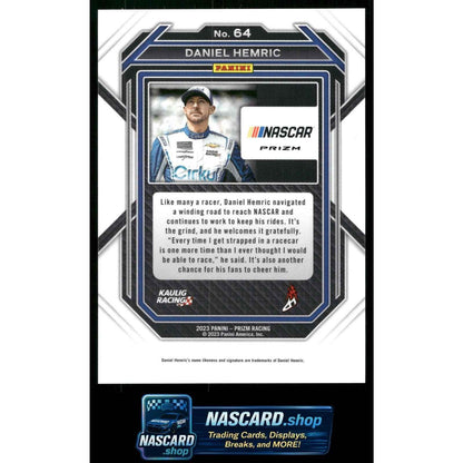 2023 Panini Prizm #64 Daniel Hemric White Sparkle Prizm