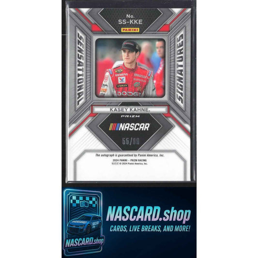2024 Panini Prizm #SS-KKE Kasey Kahne Sensational Signatures Red #/99