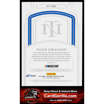 2025 Panini National Treasures #S-NGS Noah Gragson Signatures #/99