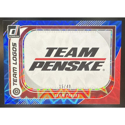 2026 Panini Donruss NASCAR Racing Team Penske #3 Logos Blue Xplosion 15/49