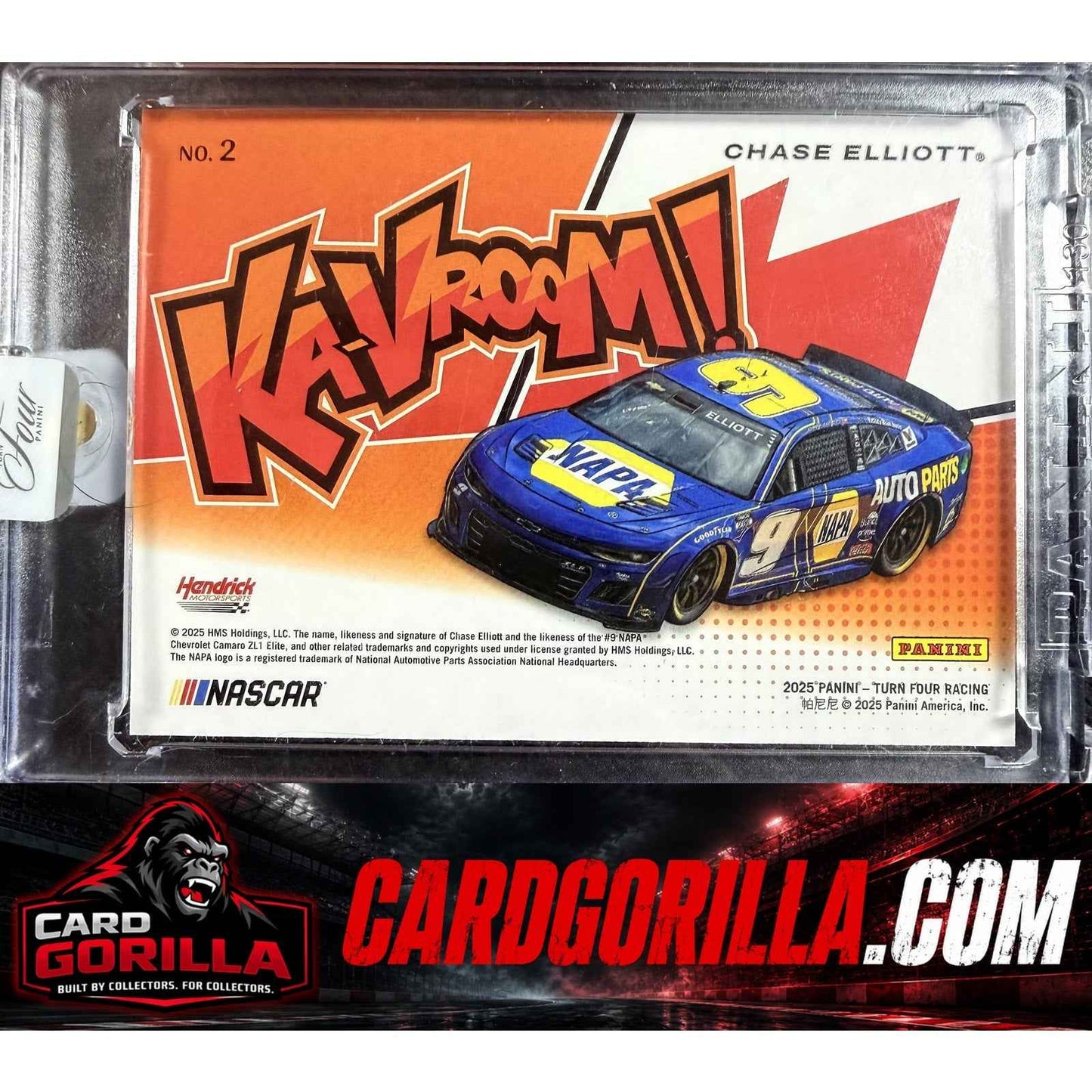 2025 Panini Turn Four #2 Chase Elliott Ka-Vroom! KaVroom! Case Hit SSP