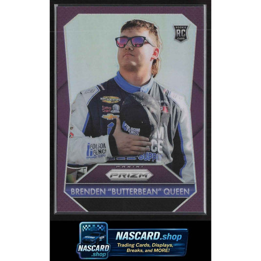 2025 Panini Prizm Throwback #176 Brenden "Butterbean" Queen Purple #/99 RC
