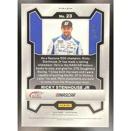 2024 Panini Prizm Ricky Stenhouse Jr #23 Blue Shimmer Prizms FOTL 1/10