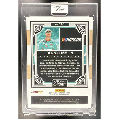 2026 Panini Turn Four Racing Denny Hamlin #100 18/65