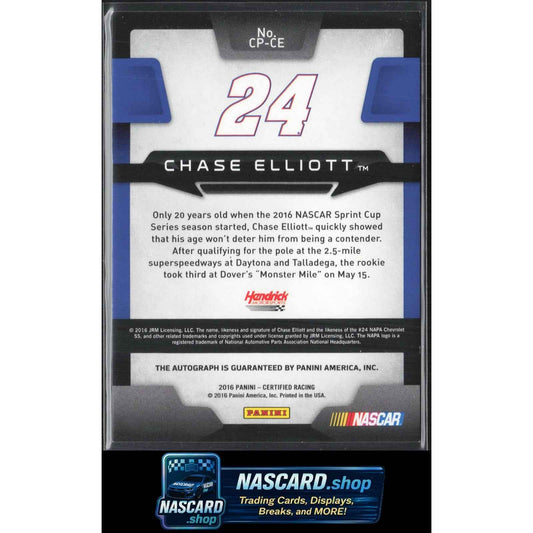 2016 Certified Chase Elliott Certified Potential Signatures Mirror Silver #/5 RC
