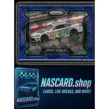 2024 Panini Prizm #98 Denny Hamlin Blue Ice - Card Gorilla