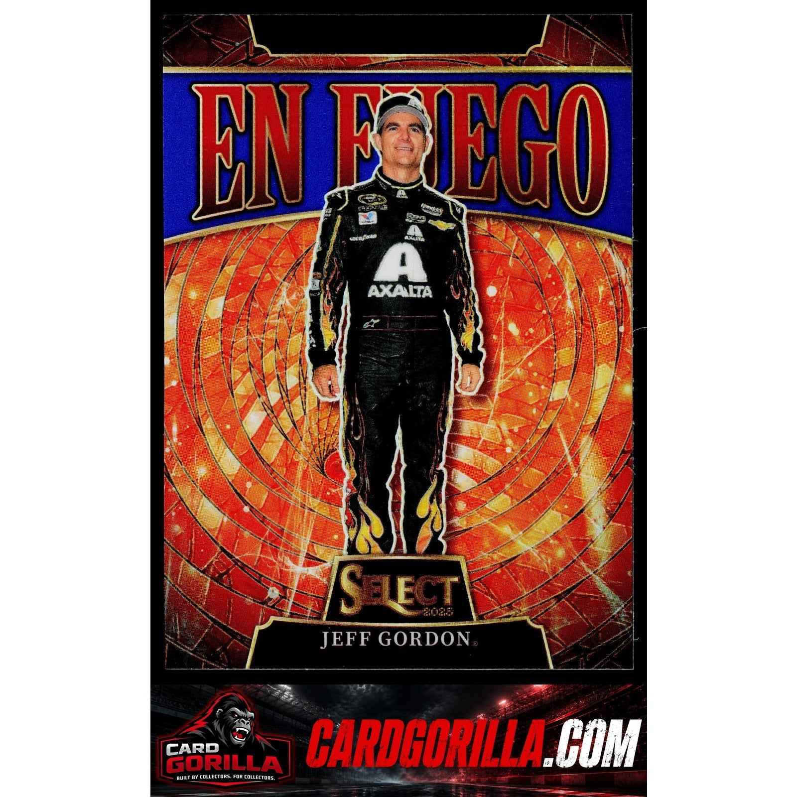 2025 Panini Select #14 Jeff Gordon En Fuego Blue Prizms #/49