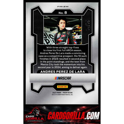2024 Panini Prizm #8 Andres Perez De Lara Checkered Flag #/75