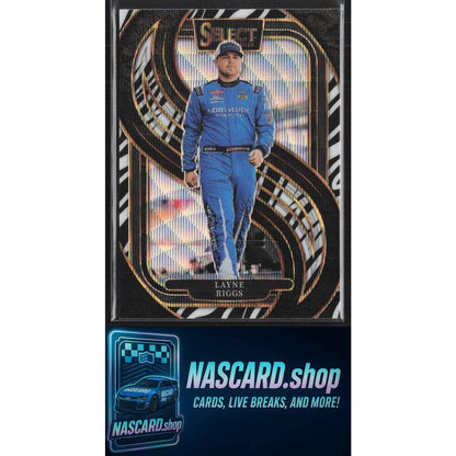 2025 Panini Select #209 Layne Riggs Zebra Prizms