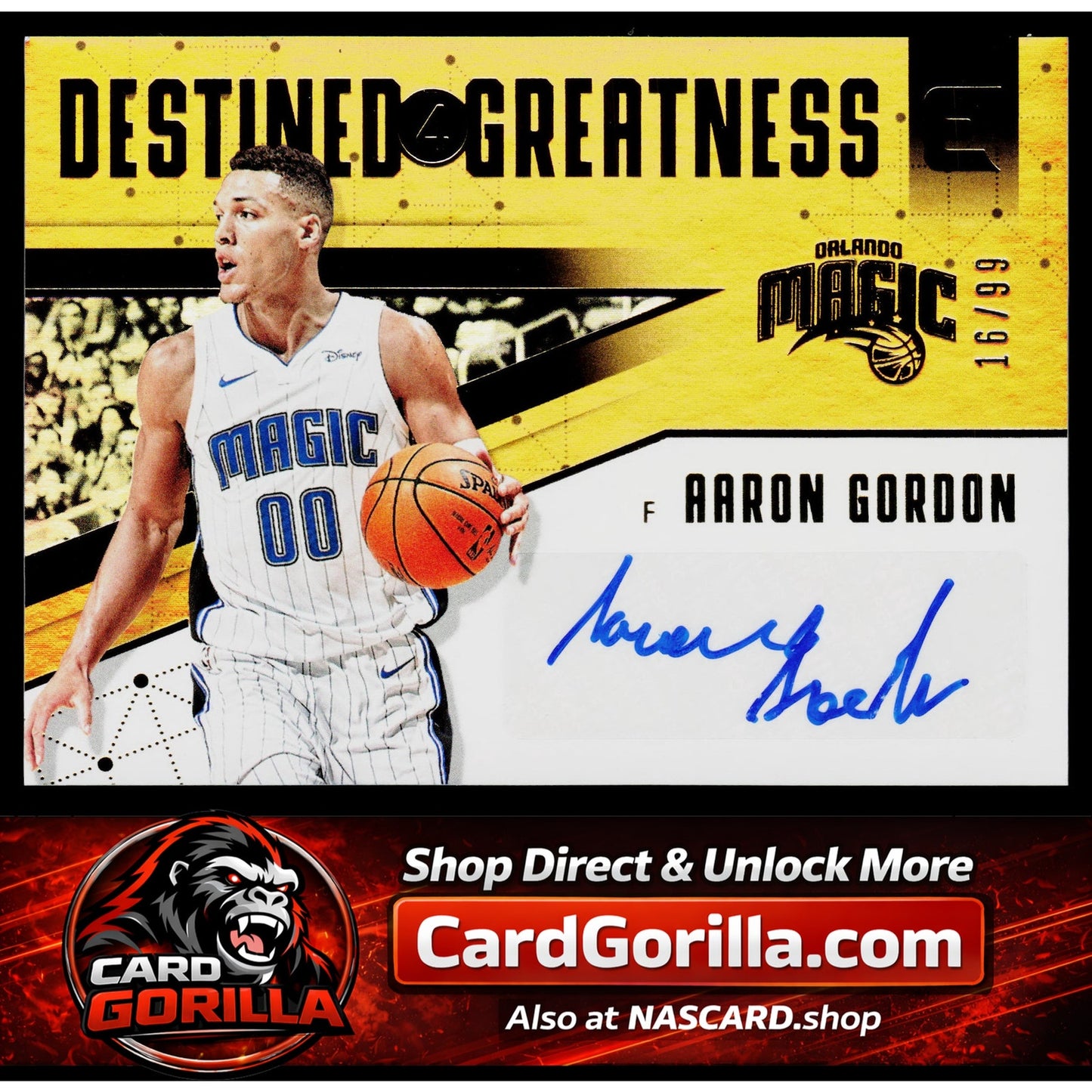 2017-18 Panini Essentials #DG-AGD Aaron Gordon Auto Destined for Greatness #/99