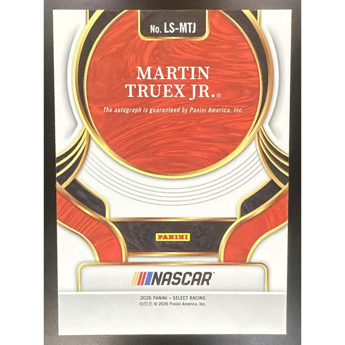 2026 Panini Select NASCAR Martin Truex Jr. #LS-MTJ Legendary Signatures Auto