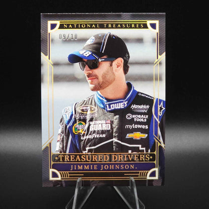 2023 Panini National Treasures - Treasured Drivers Gold Jimmie Johnson #TD4 /10 - Card Gorilla