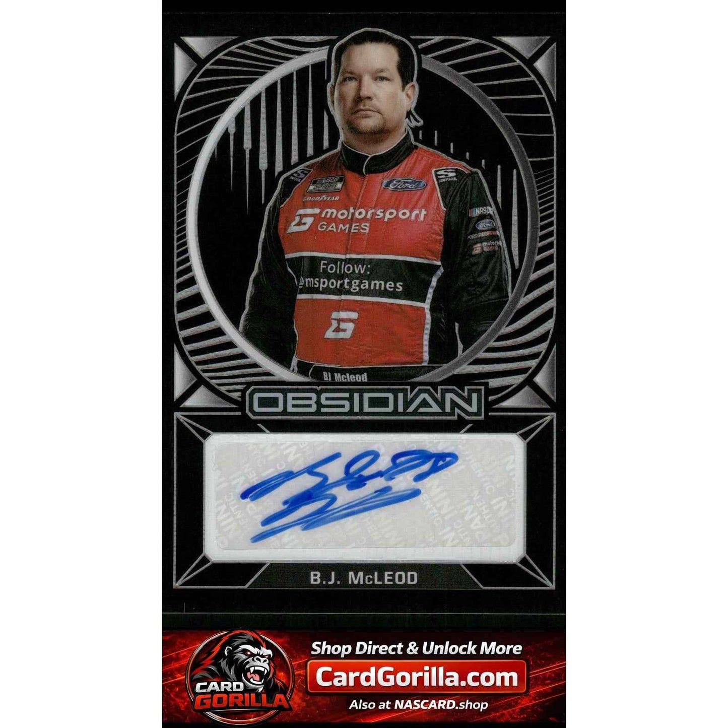 2022 Panini Chronicles #OS-BM B.J. McLeod Obsidian Signatures
