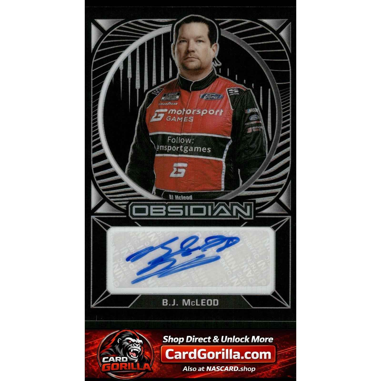 2022 Panini Chronicles #OS-BM B.J. McLeod Obsidian Signatures