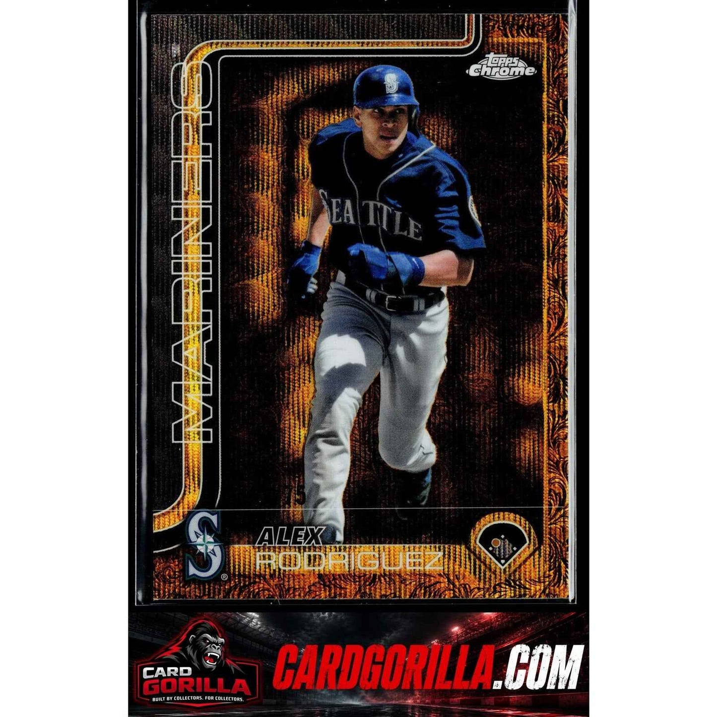 2025 Topps Gilded Collection #97 Alex Rodriguez Gold Wave Refractors #/75