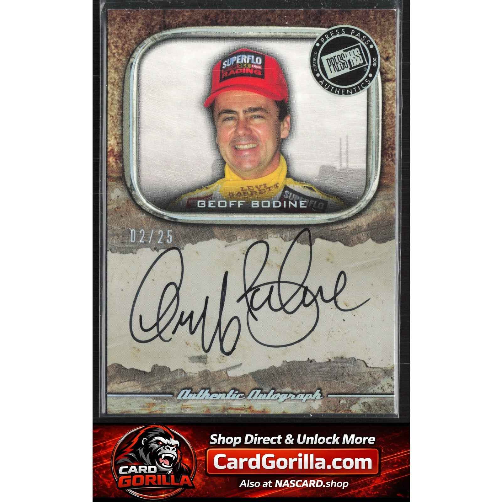 2010 Press Pass Legends #NNO Geoff Bodine Autographs Holofoil #/25