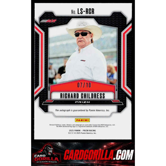 2025 Panini Prizm #LS-RCR Richard Childress Legendary Signatures Gold #/10