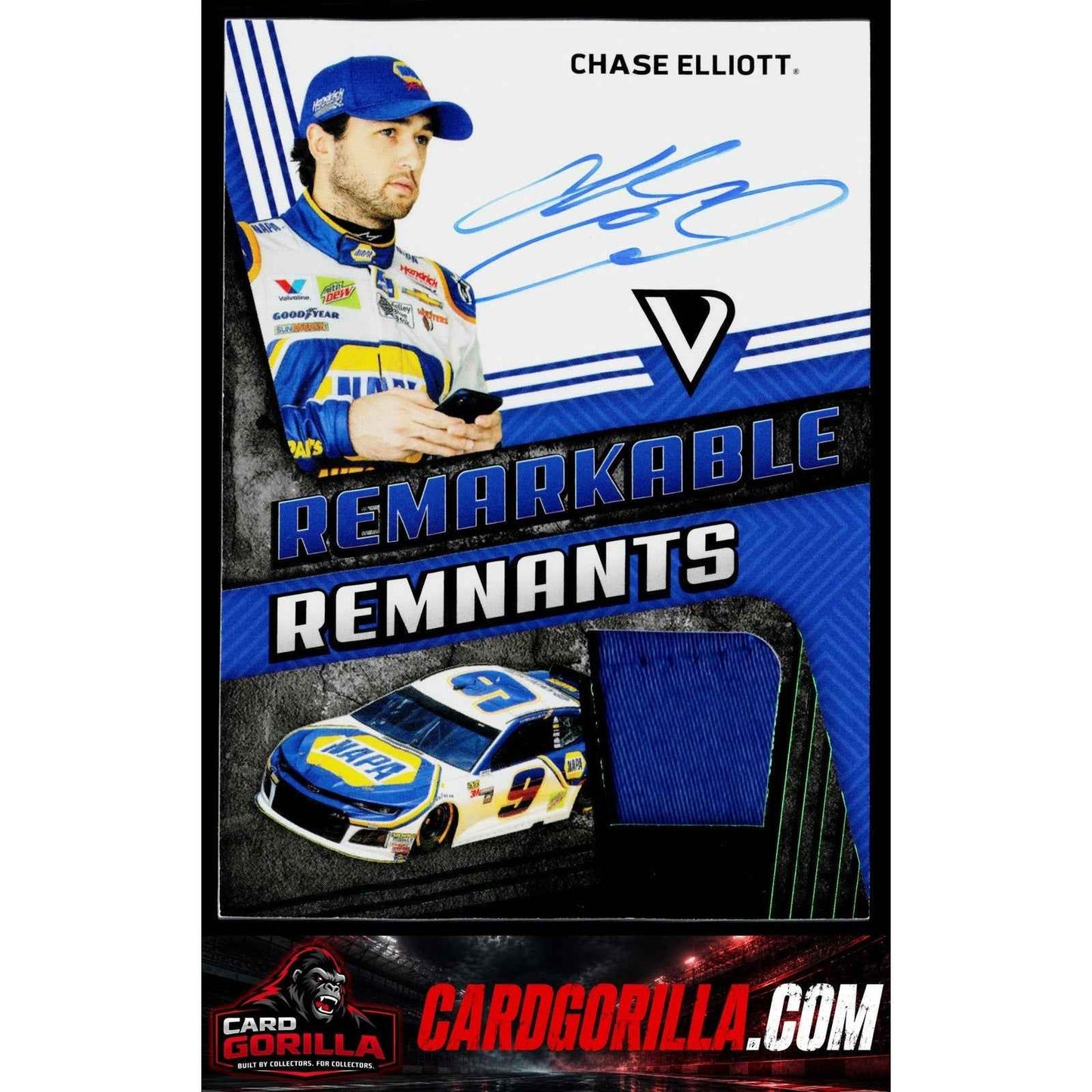 2018 Panini Victory Lane #RR-CE Chase Elliott Remarkable Remnants Green #/50