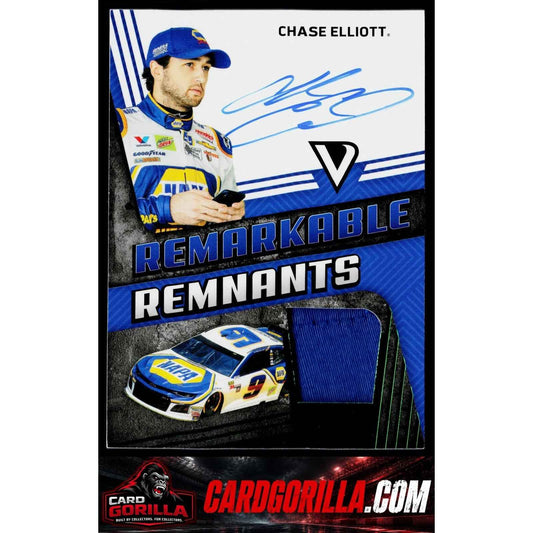 2018 Panini Victory Lane #RR-CE Chase Elliott Remarkable Remnants Green #/50