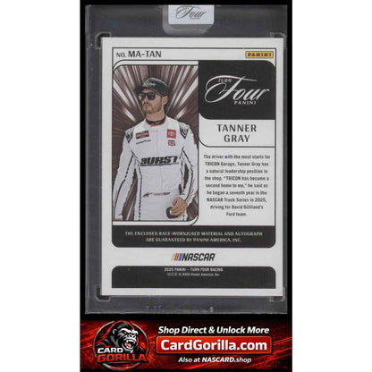 2025 Panini Turn Four #MA-TAN Tanner Gray Memorabilia Autographs Red #/15