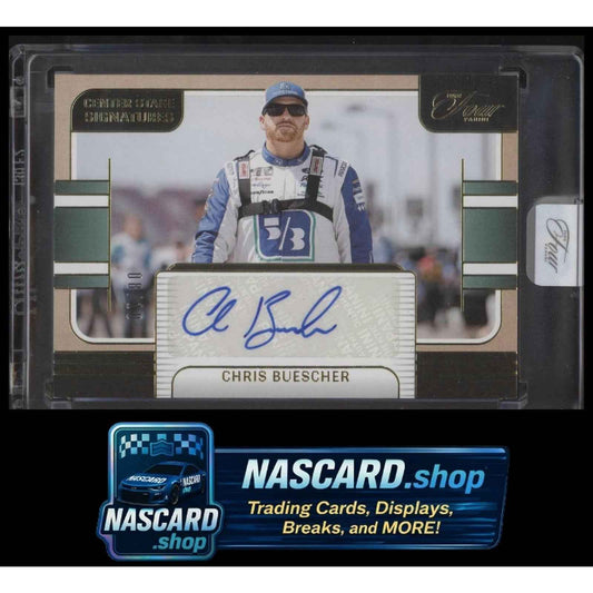 2025 Panini Turn Four #CSS-CBR Chris Buescher Center Stage Signatures Gold #/10
